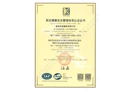 ISO 9001職業(yè)管理體系認(rèn)證證書(shū)